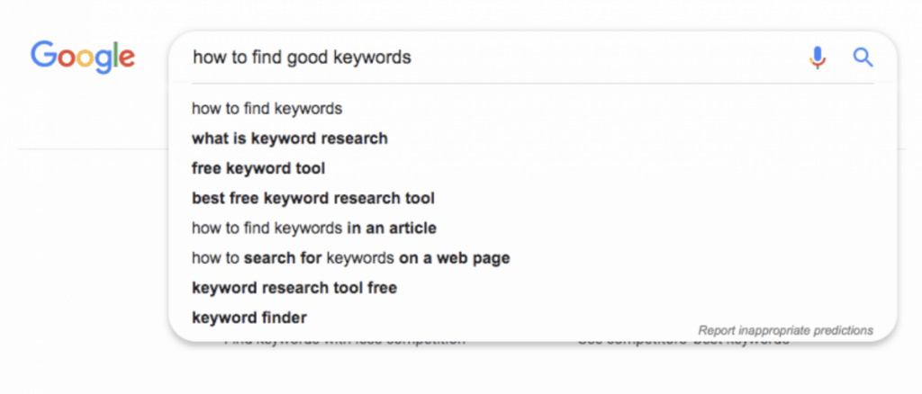 Good hot sale keyword search